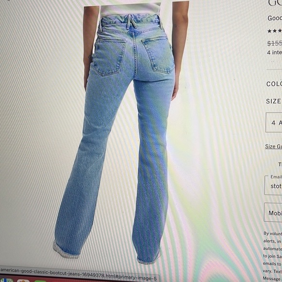 GOOD American Flare Jeans sz 27/2 - Picture 6 of 8